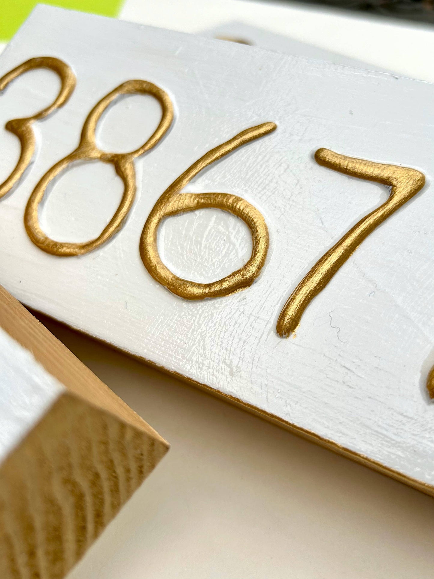 U.S. zip code - custom art block hometown sports region : Modern numbers (raised)