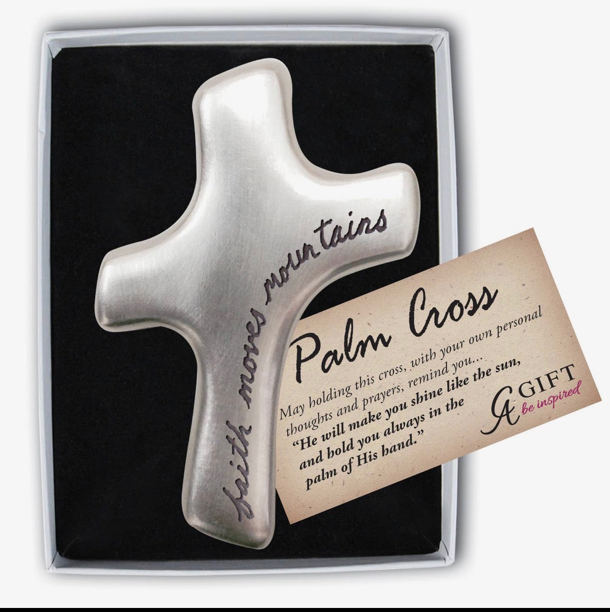 Palm Cross (Believe, Serenity, Our Father, God Is Never, Faith Moves Mountains)