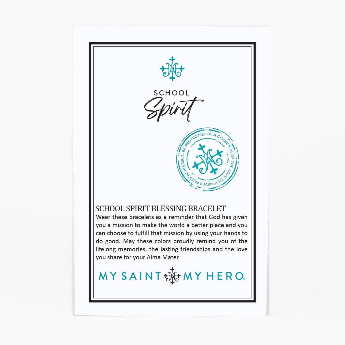 School Spirit Blessing Bracelets: Green/White/Silver