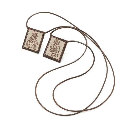 Scapular - Sacred Heart of Jesus + Lady of Mt. Carmel SM  1"