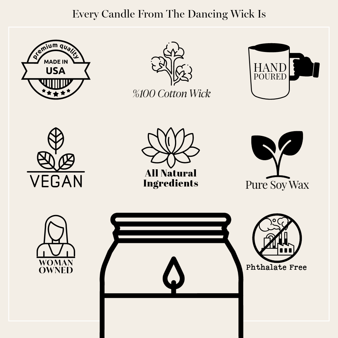 Thank you so much Gift Candle / Eucalyptus and Tea Scent: Small - 4 oz / Eucalyptus & Tea