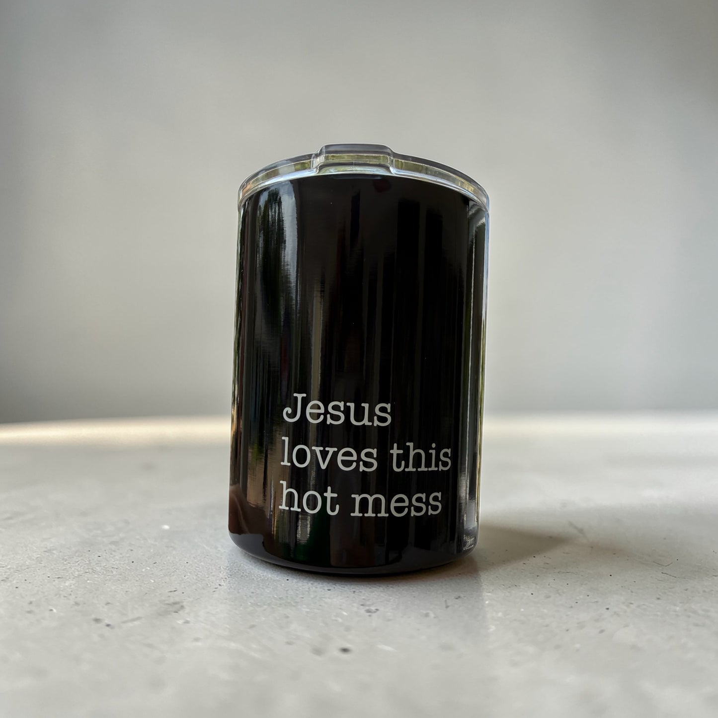 Stainless Steel Tumbler - Jesus Loves This Hot Mess