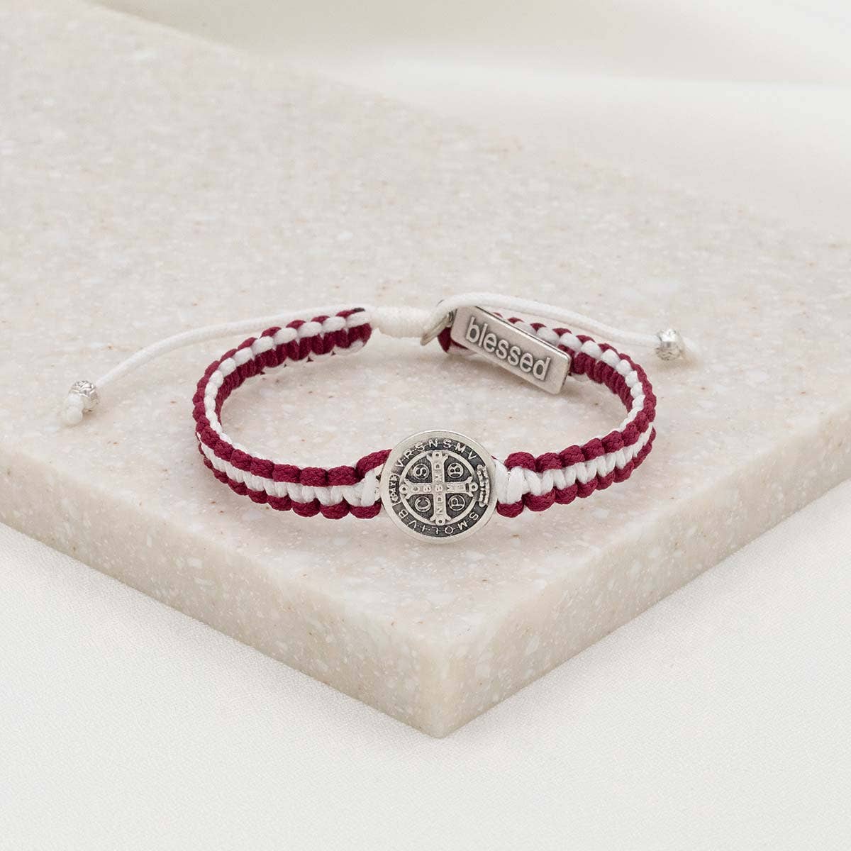 School Spirit Blessing Bracelets: Green/White/Silver