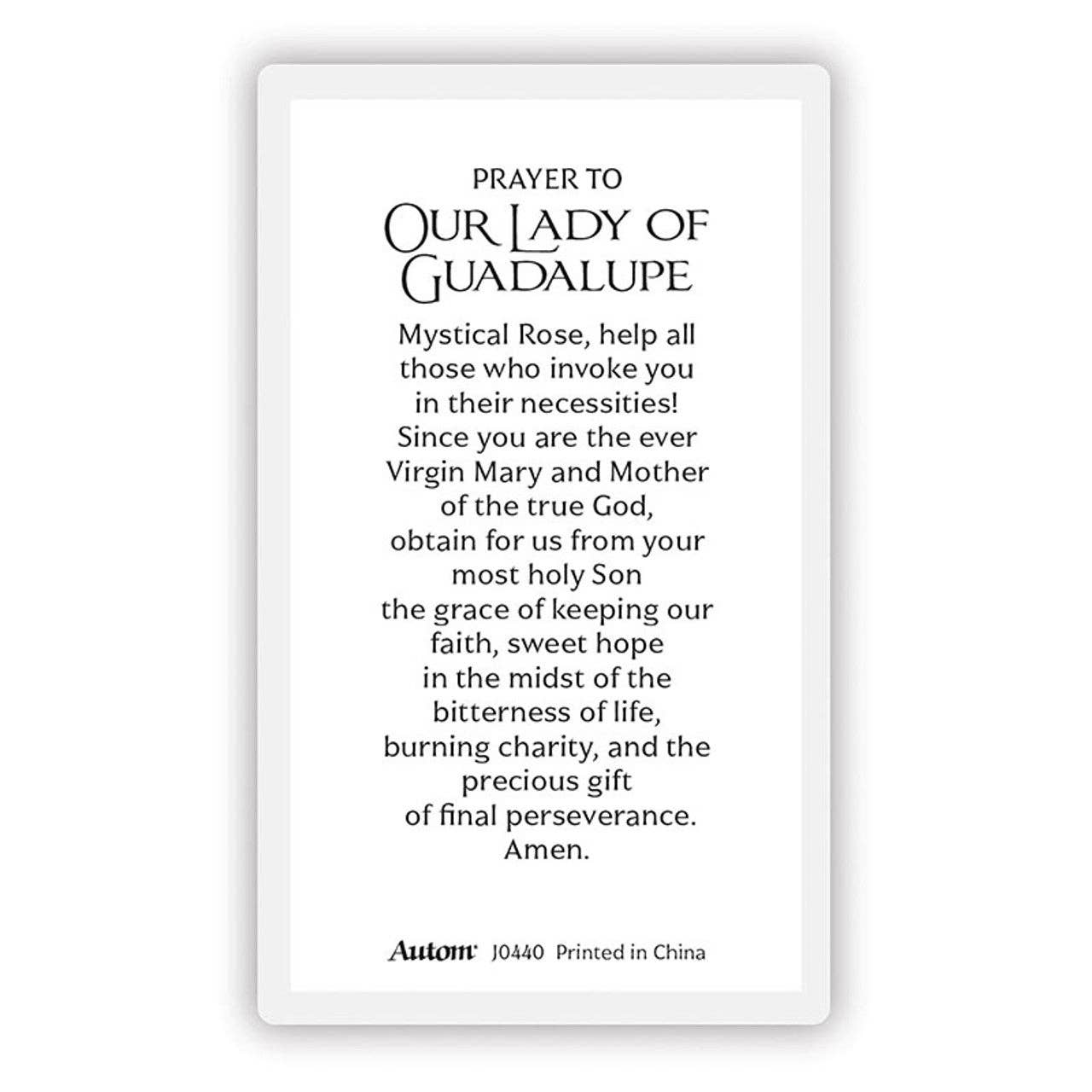 Laminated Prayer Card: Miraculous Medal