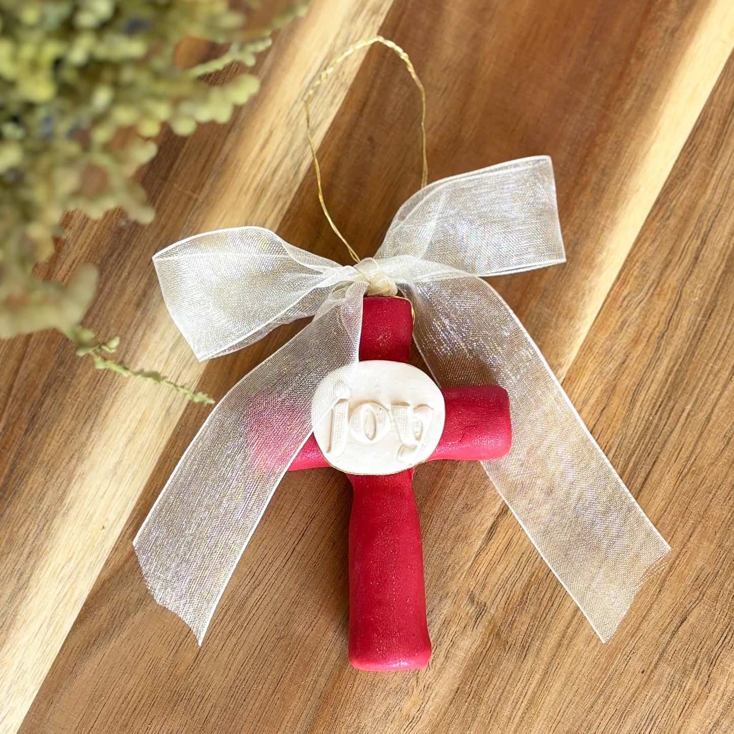 Joy Prayer Cross Ornament