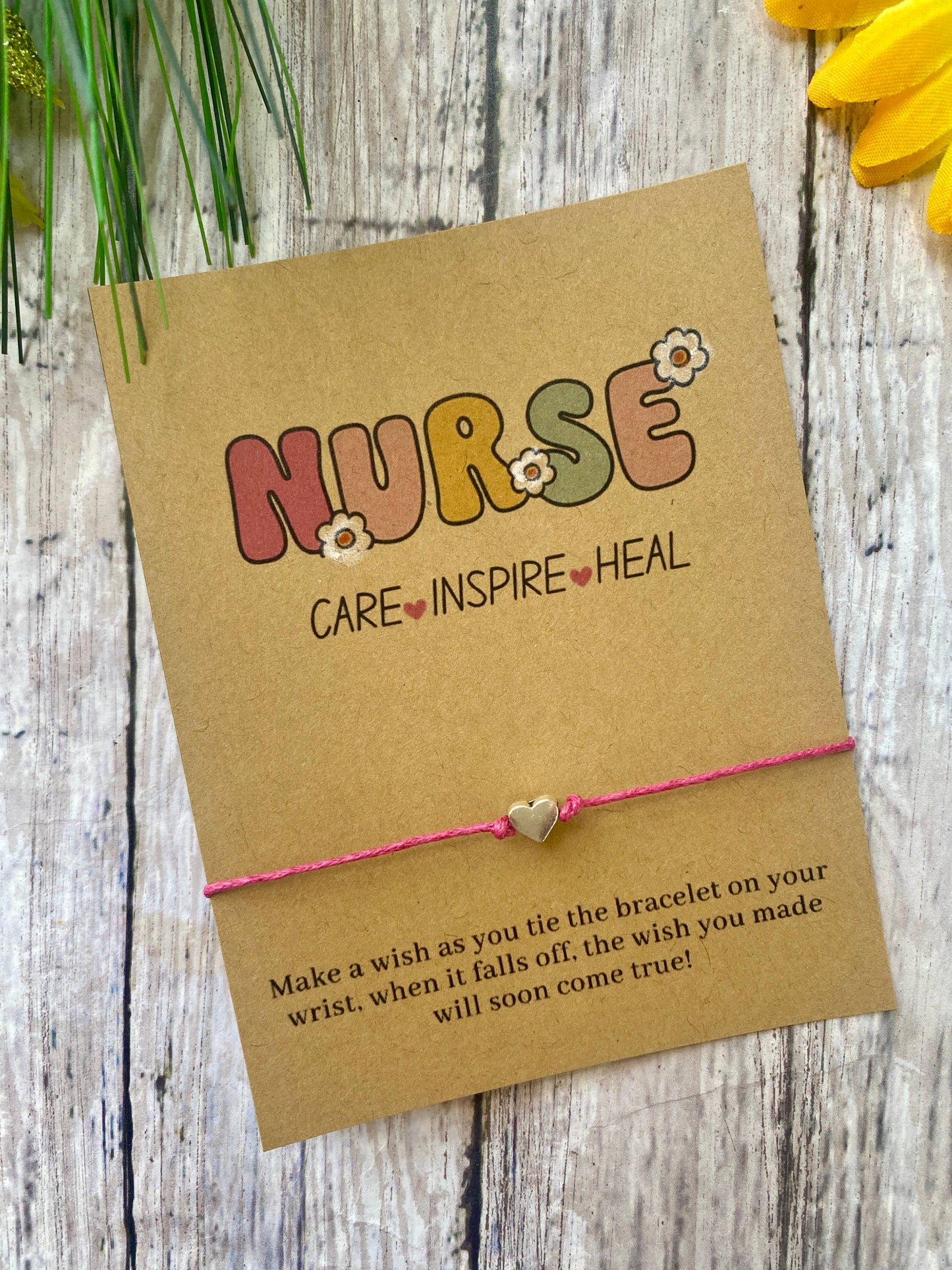 Nurse wish bracelet: White