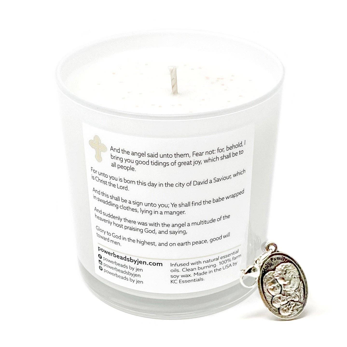 Love & Light Prayer Candle -O Holy Night Holiday Candle: Pomegranate Prosecco