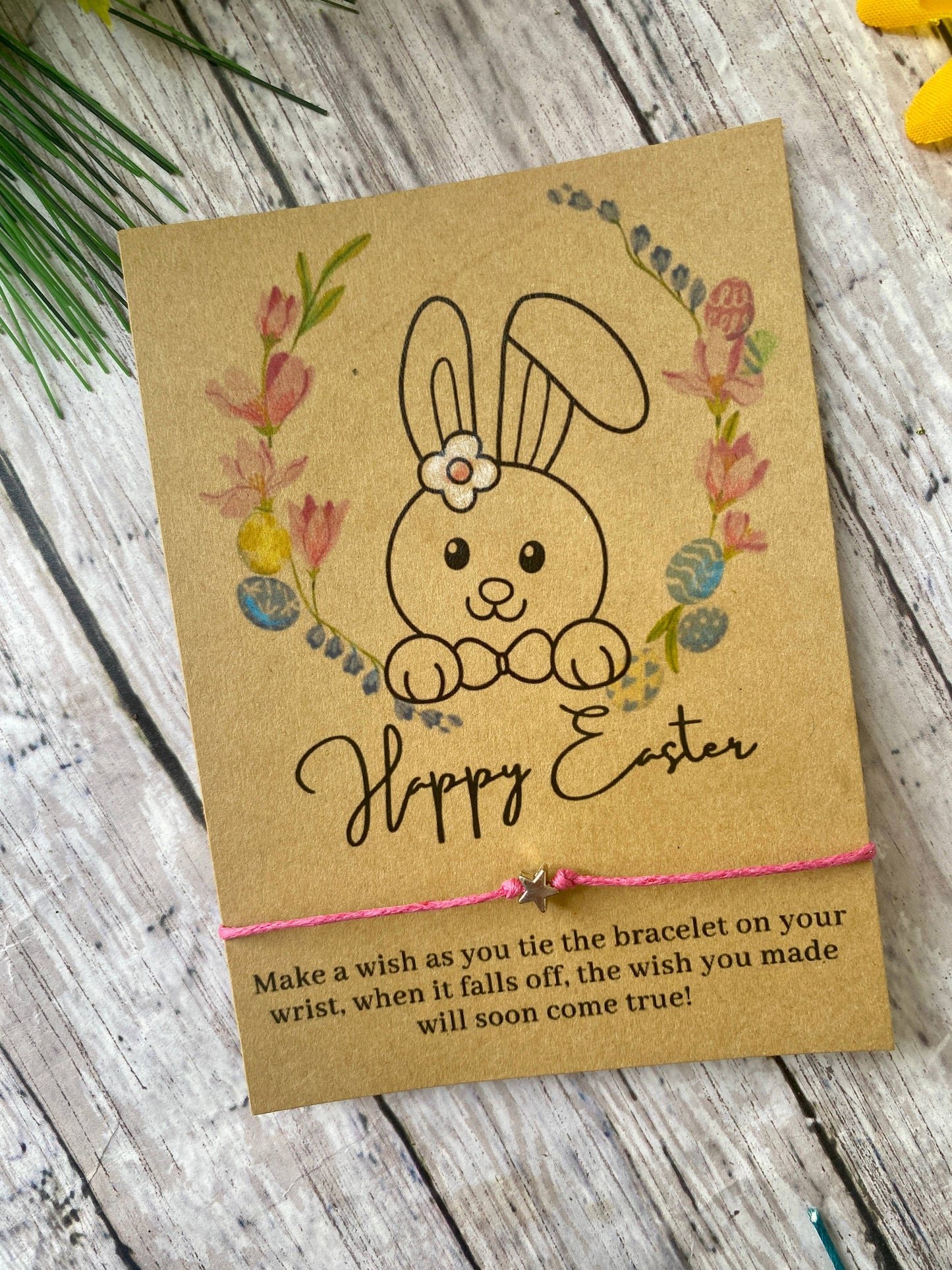 Happy Easter Wish Bracelet: Yellow