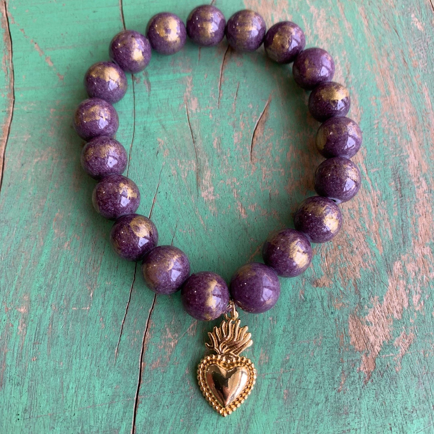 Royal Sacred Heart Bracelet: White