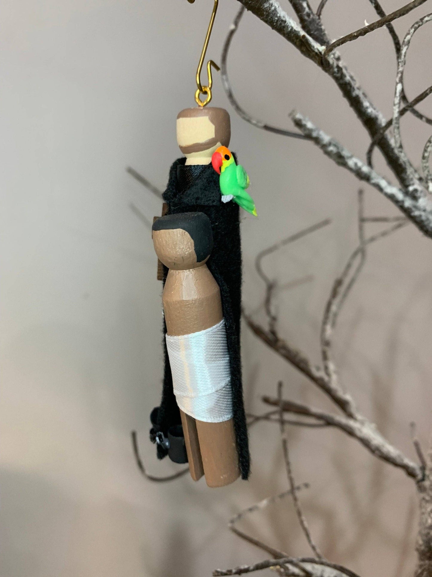 St Peter Claver Wooden Doll Ornament