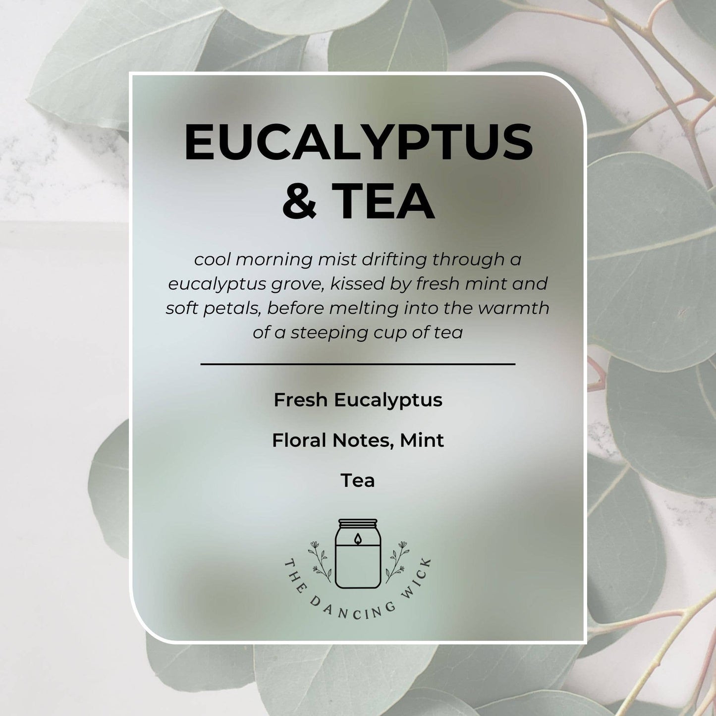 Thank you so much Gift Candle / Eucalyptus and Tea Scent: Small - 4 oz / Eucalyptus & Tea