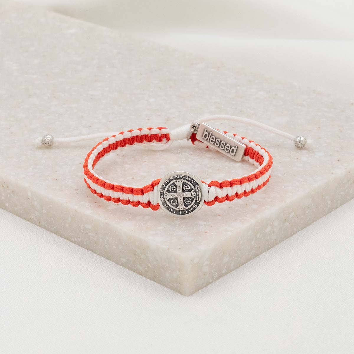 School Spirit Blessing Bracelets: Green/White/Silver