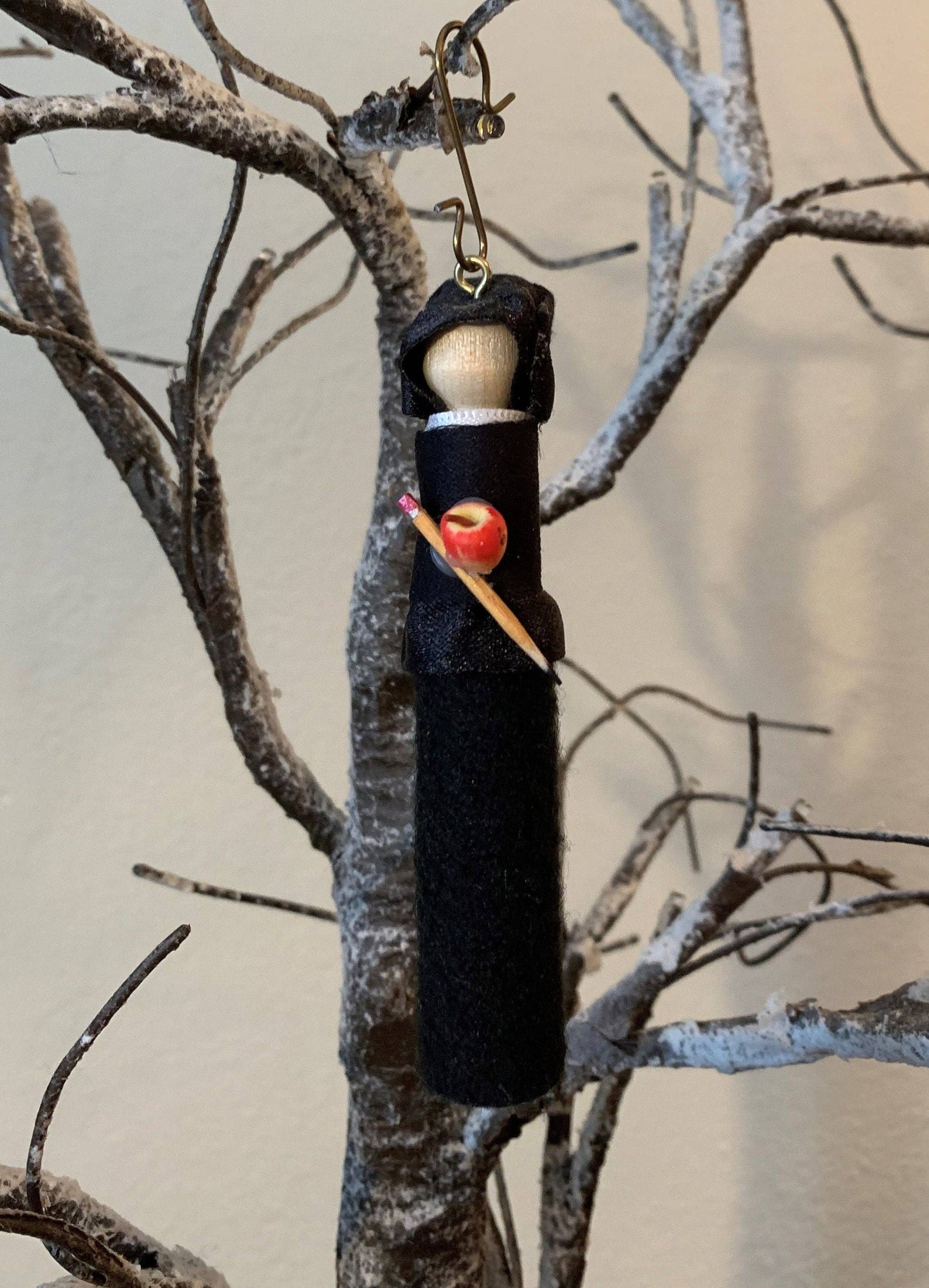 St. Elizabeth Ann Seton Wooden Doll Ornament