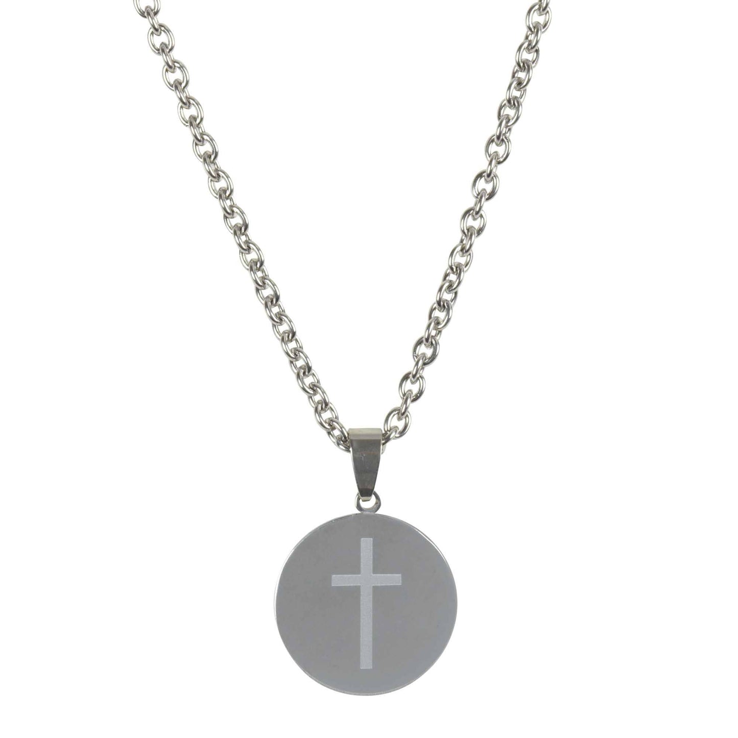 NECKLACE FOOTBALL PRAY HARD HIM SSTL 24"
