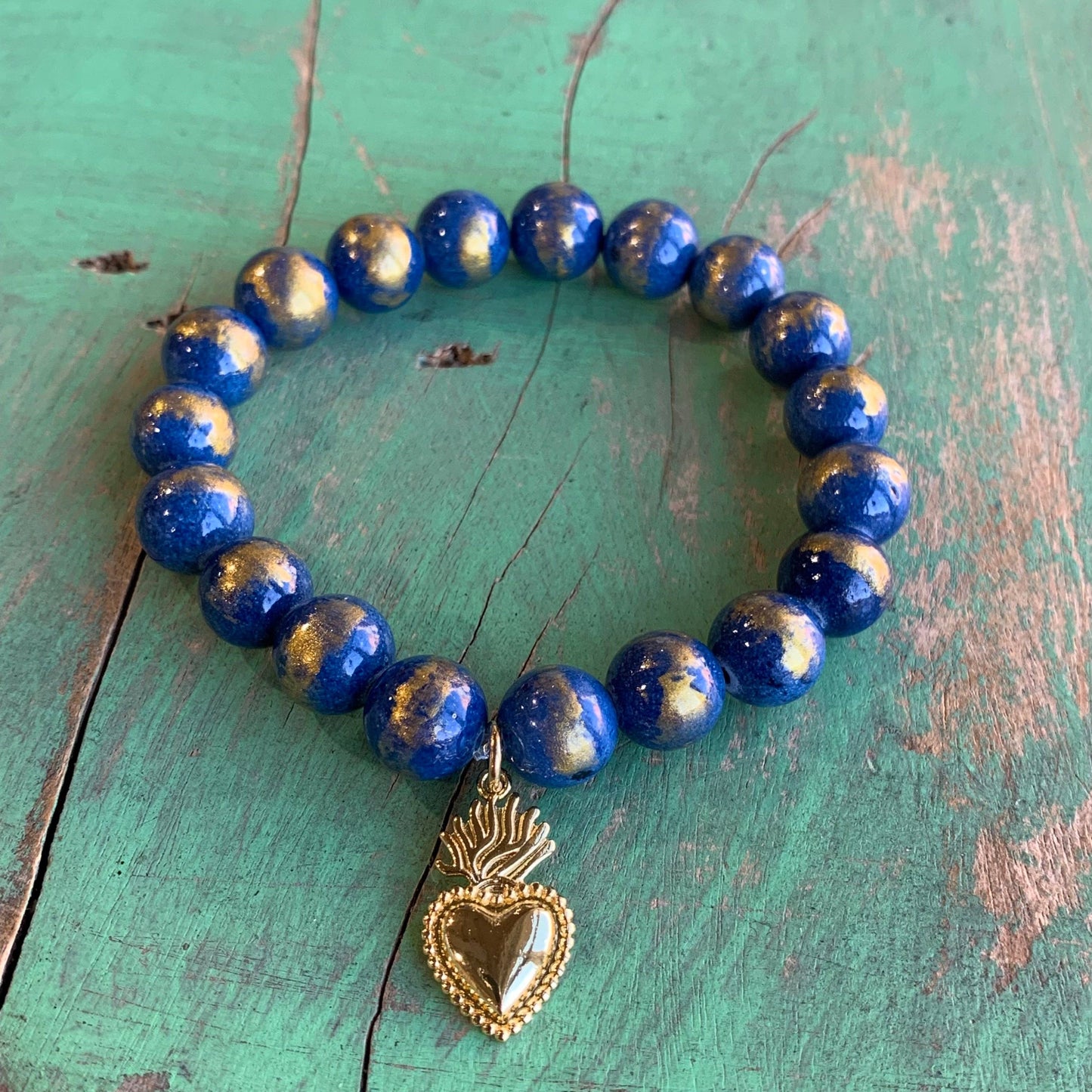 Royal Sacred Heart Bracelet: White