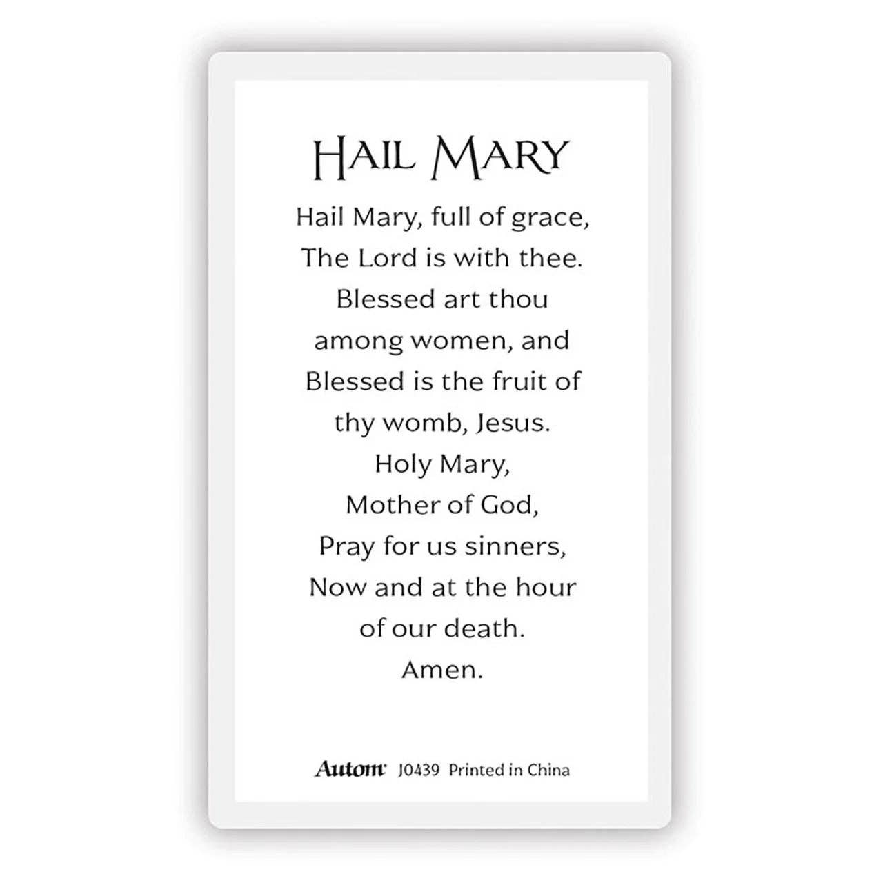 Laminated Prayer Card: Miraculous Medal