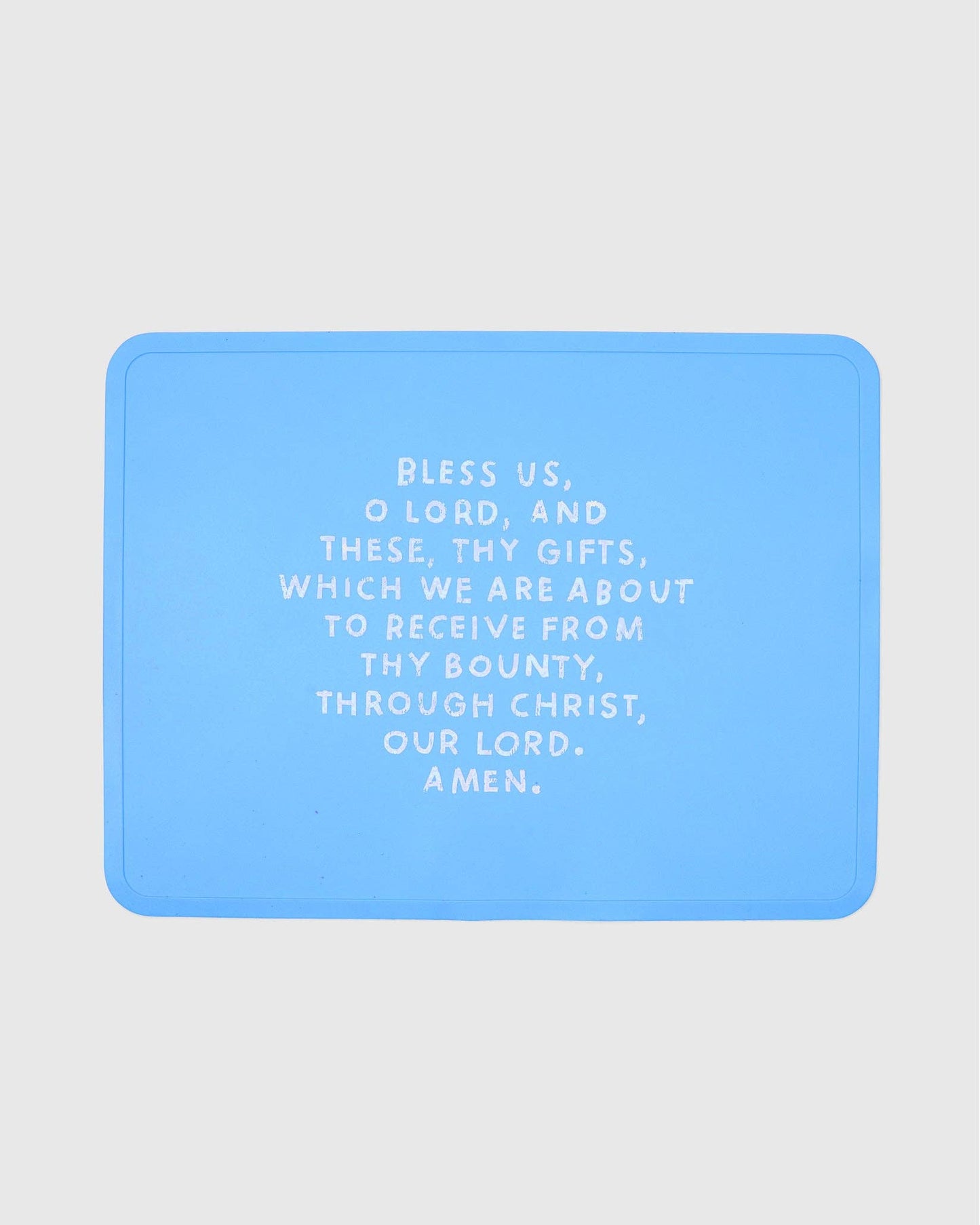 Meal Blessing Silicone Placemat: Cornflower Blue