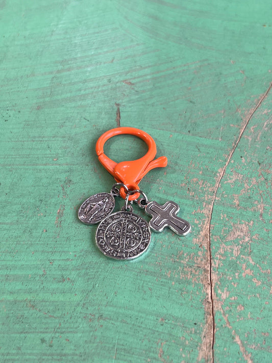 Multicolor Metal Protection Clips: Orange