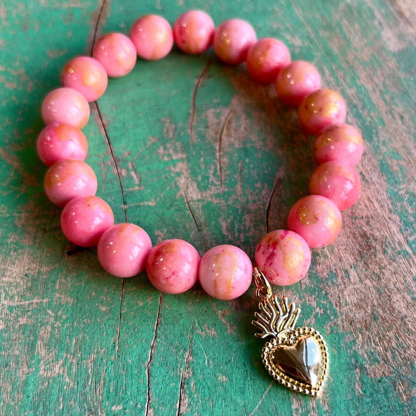 Royal Sacred Heart Bracelet: White