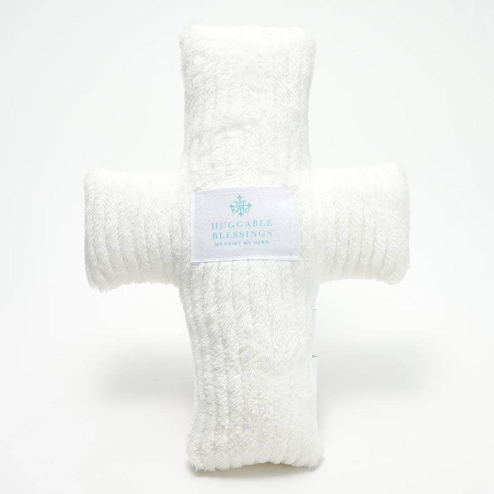 Huggable Weighted Prayer Pillow: Gray Cross