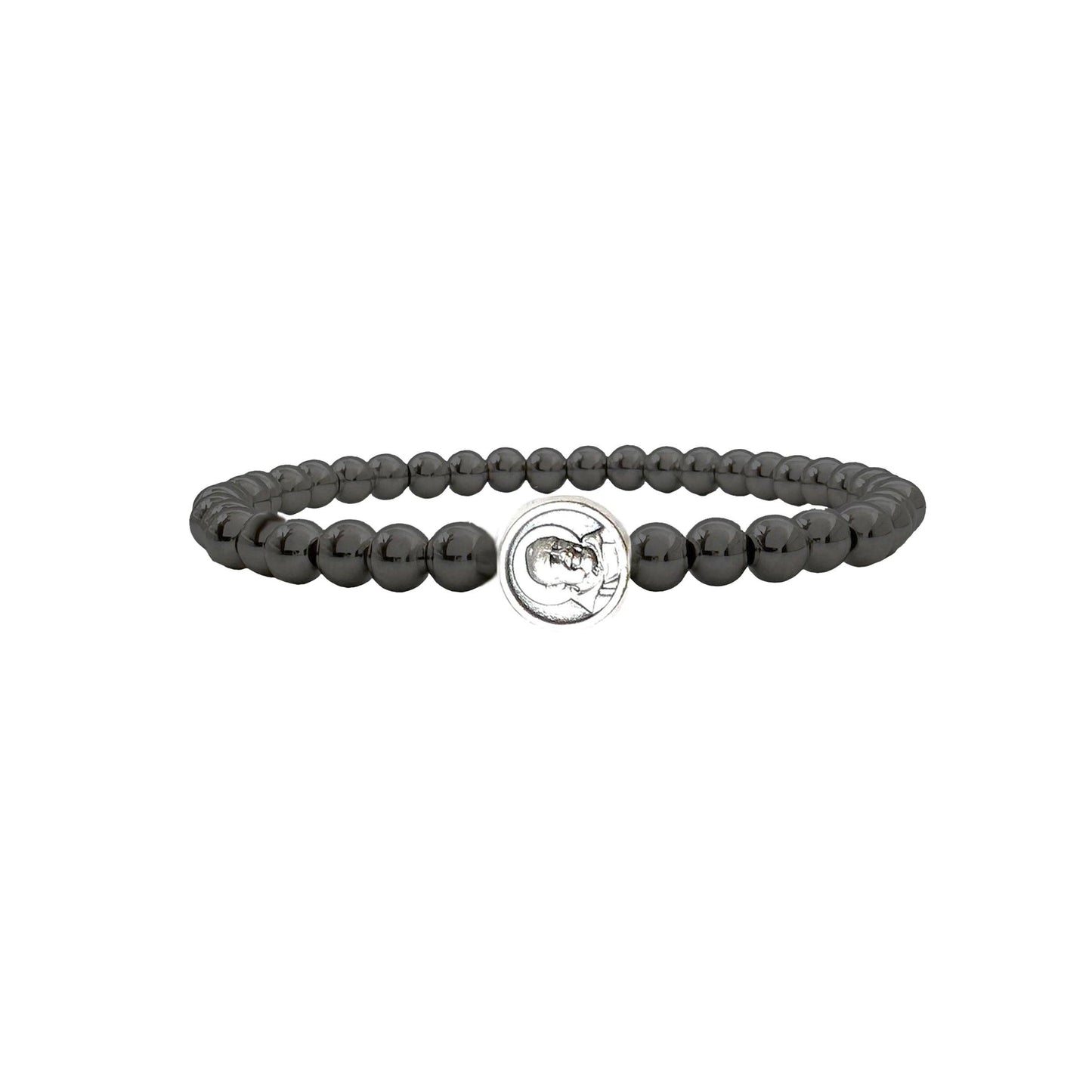 Subliminal Saint Francis Catholic Beaded Stretch Bracelet: Gold or Silver