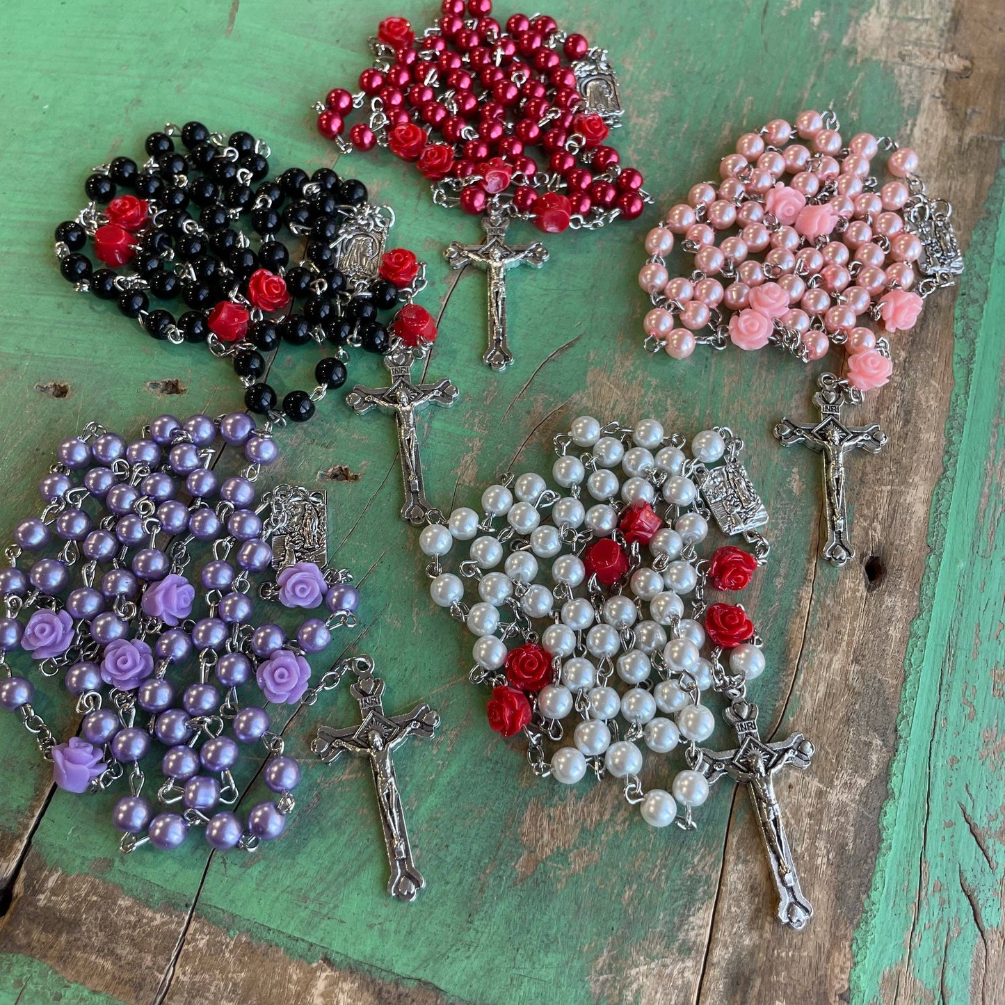 Mystical Rose Rosary: Red