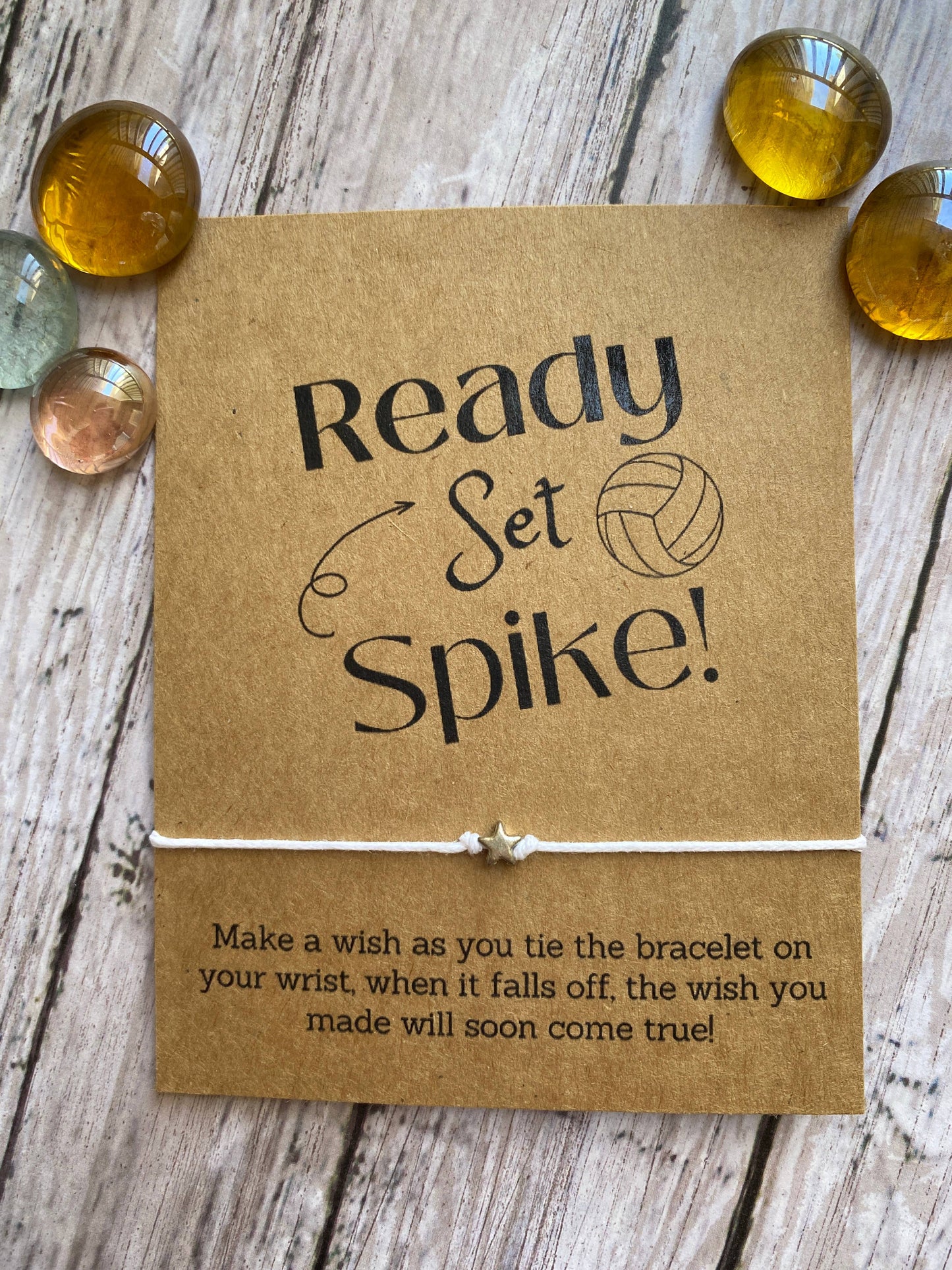 Ready Set Spike, Volleyball Wish Bracelet: RED