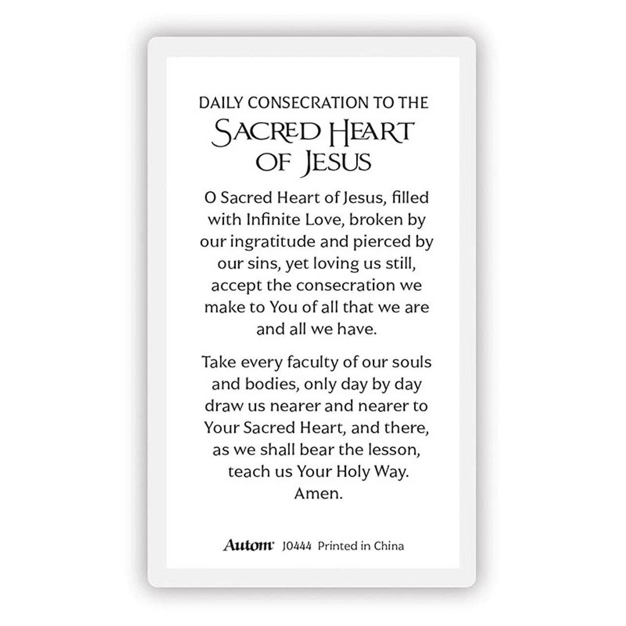 Laminated Prayer Card: Miraculous Medal