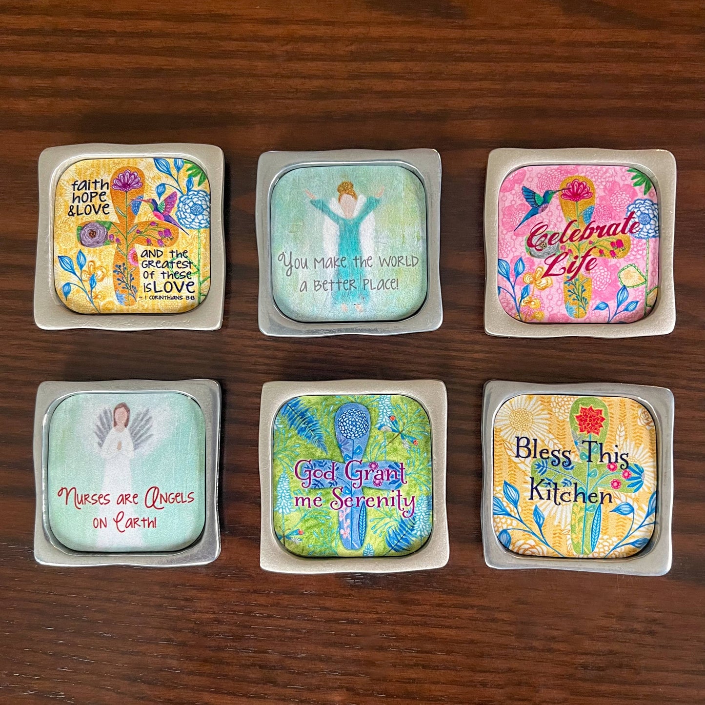 Multiple Blessings Magnets by Caroline Simas: Serenity